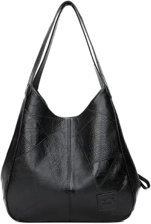 Women Handbag Multi-pocket Leather Hobo 3 Compartments Shoulder bag Tote Purses