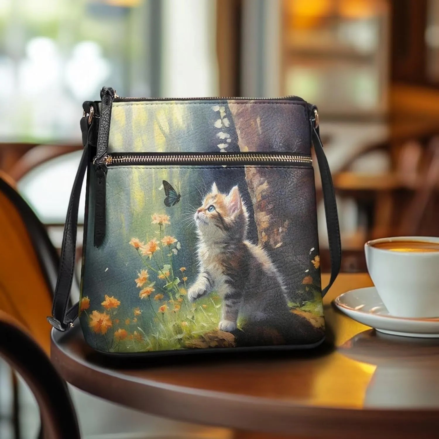 Women Hobo Bag Crossbody Shoulder Purse Multi Pocket Satchel Handbag with Adjustable Strap