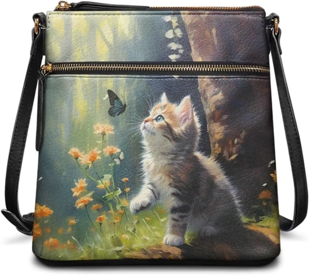 Women Hobo Bag Crossbody Shoulder Purse Multi Pocket Satchel Handbag with Adjustable Strap