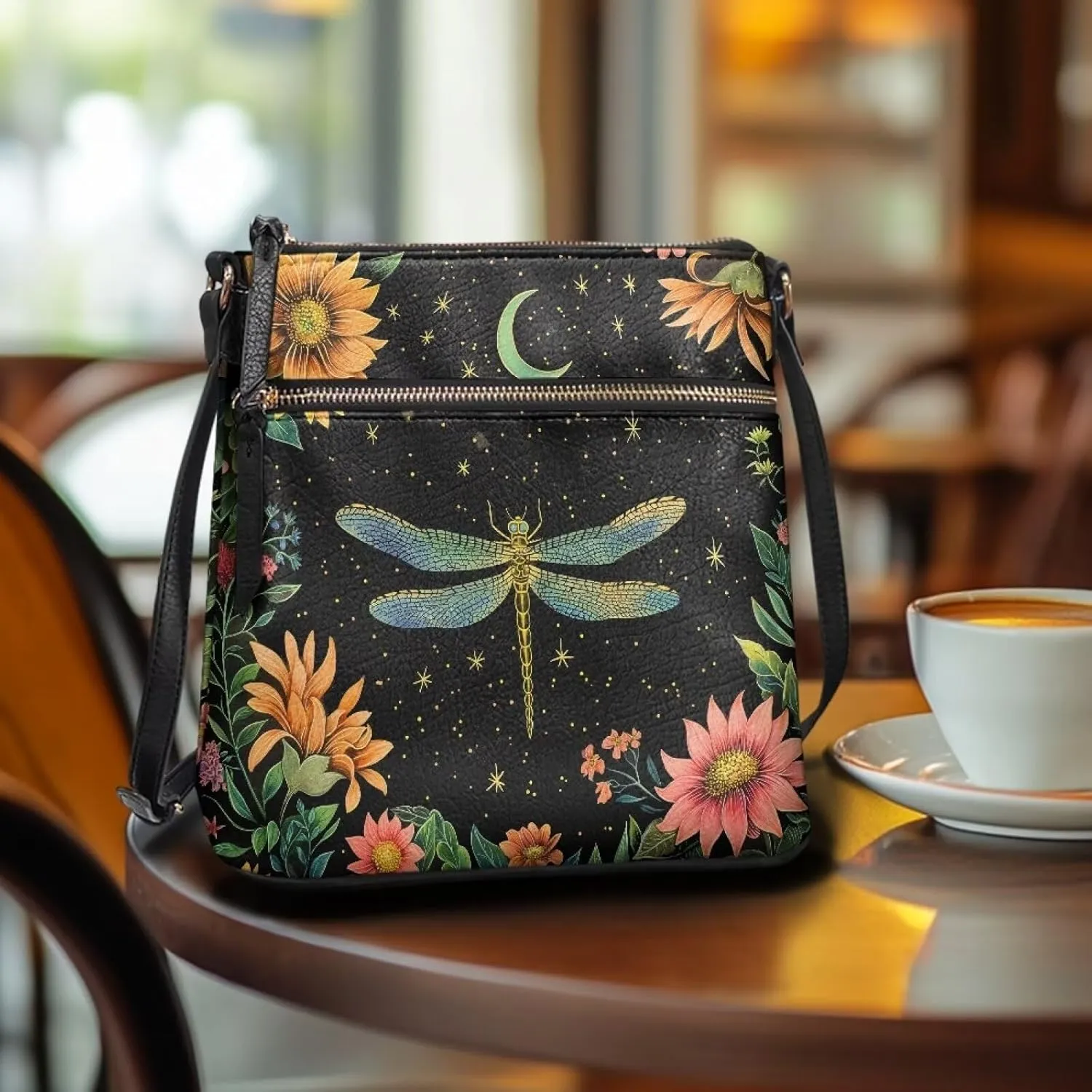 Women Hobo Bag Crossbody Shoulder Purse Multi Pocket Satchel Handbag with Adjustable Strap