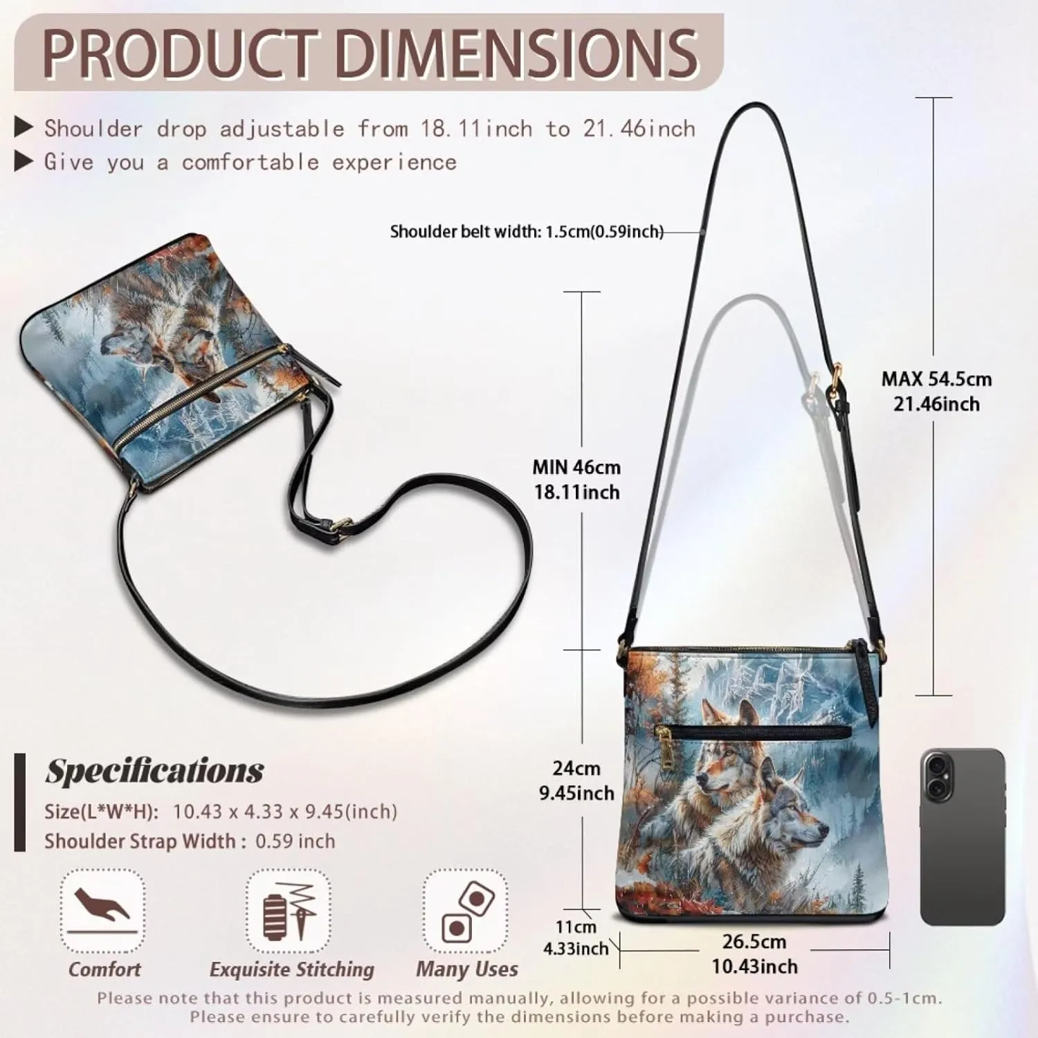 Women Hobo Bag Crossbody Shoulder Purse Multi Pocket Satchel Handbag with Adjustable Strap