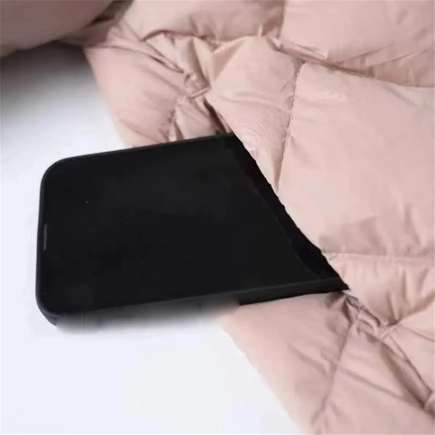 Women Liner Duck Down Jacket V-Neck Female Winter Warm Collarless Fashion Quilted Puffer Coat