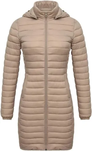 Women Loose Long Coat With Hood Female Warm Outdoor Padded Cotton Clothes Portable Outwear