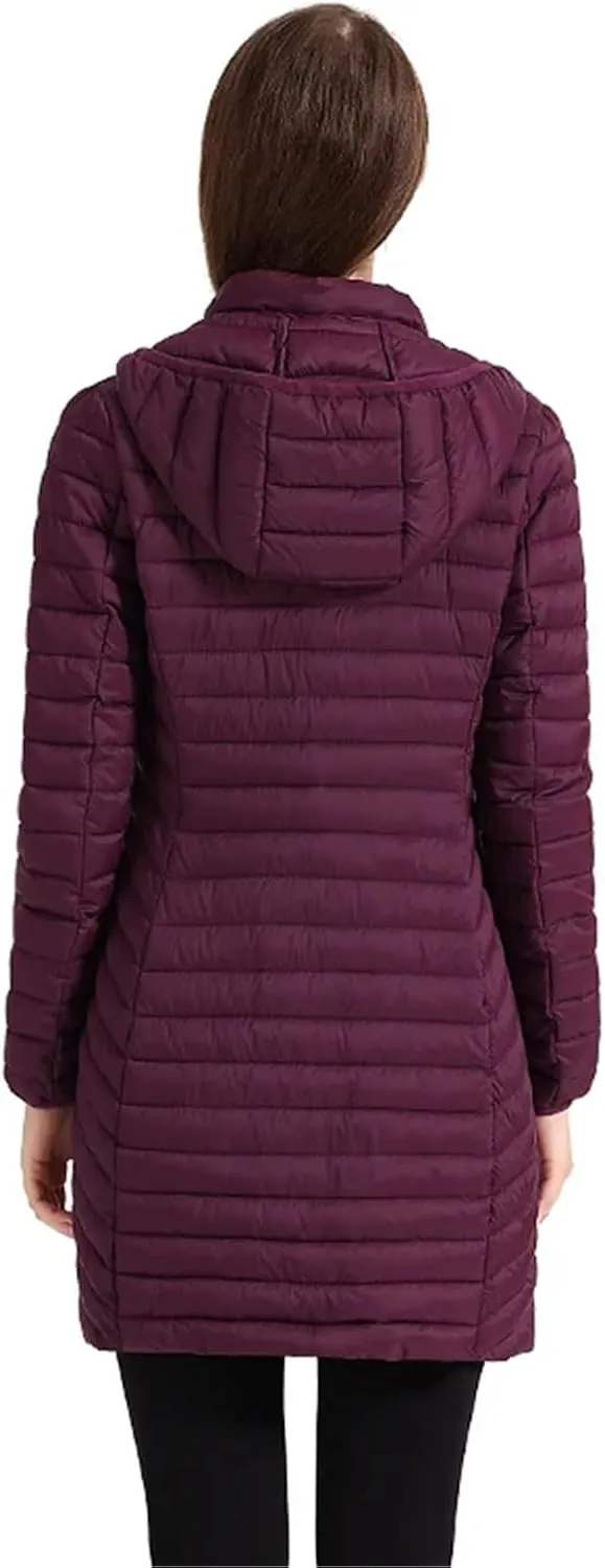 Women Loose Long Coat With Hood Female Warm Outdoor Padded Cotton Clothes Portable Outwear