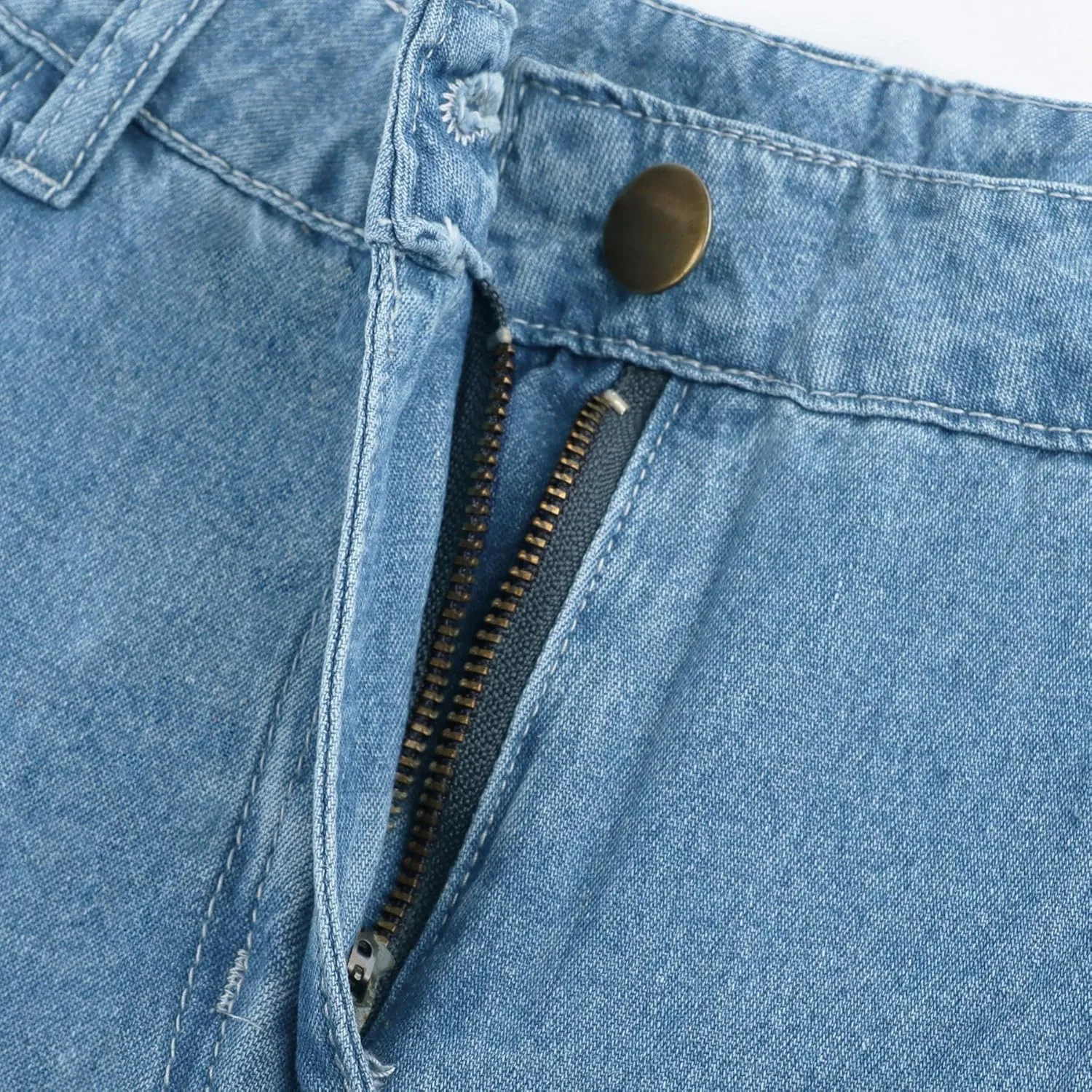 Women Multi Pocket Cargo Jeans Baggy Streetwear Y2k Trousers Flap Pocket Pants Wide Leg Cargo Pants
