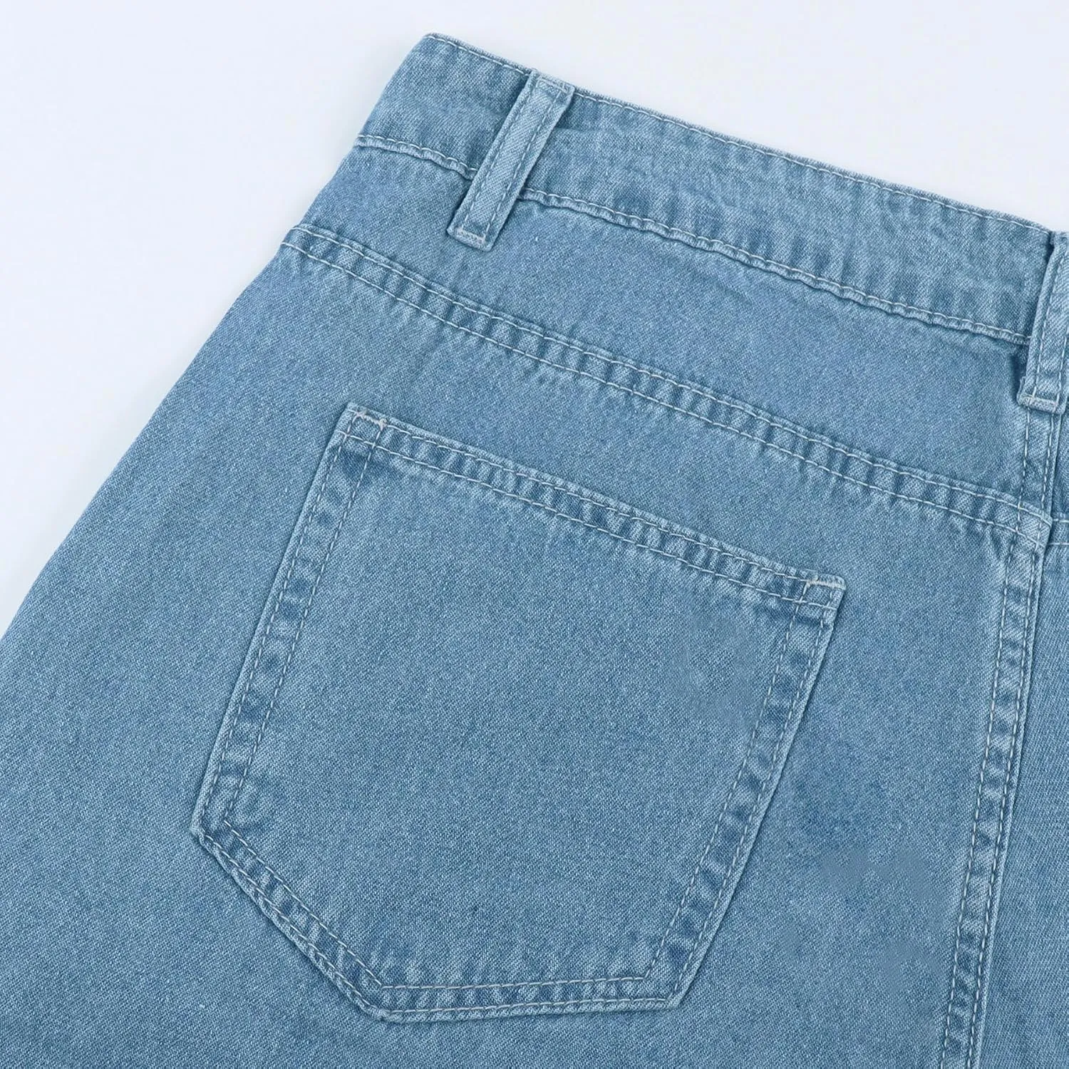 Women Multi Pocket Cargo Jeans Baggy Streetwear Y2k Trousers Flap Pocket Pants Wide Leg Cargo Pants