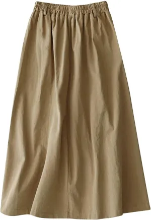 Womens Button Up High Waisted Slit MIDI Elasticated Waist A Line Skirt Skirt Women Plaid Skirt and