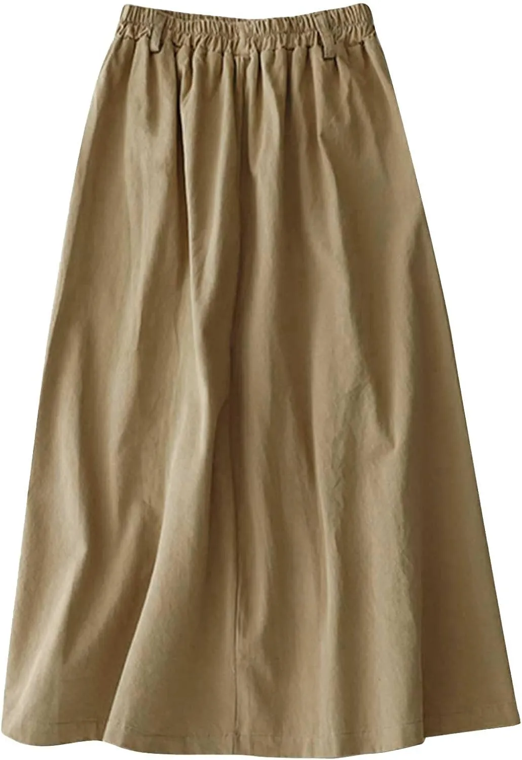 Womens Button Up High Waisted Slit MIDI Elasticated Waist A Line Skirt Skirt Women Plaid Skirt and