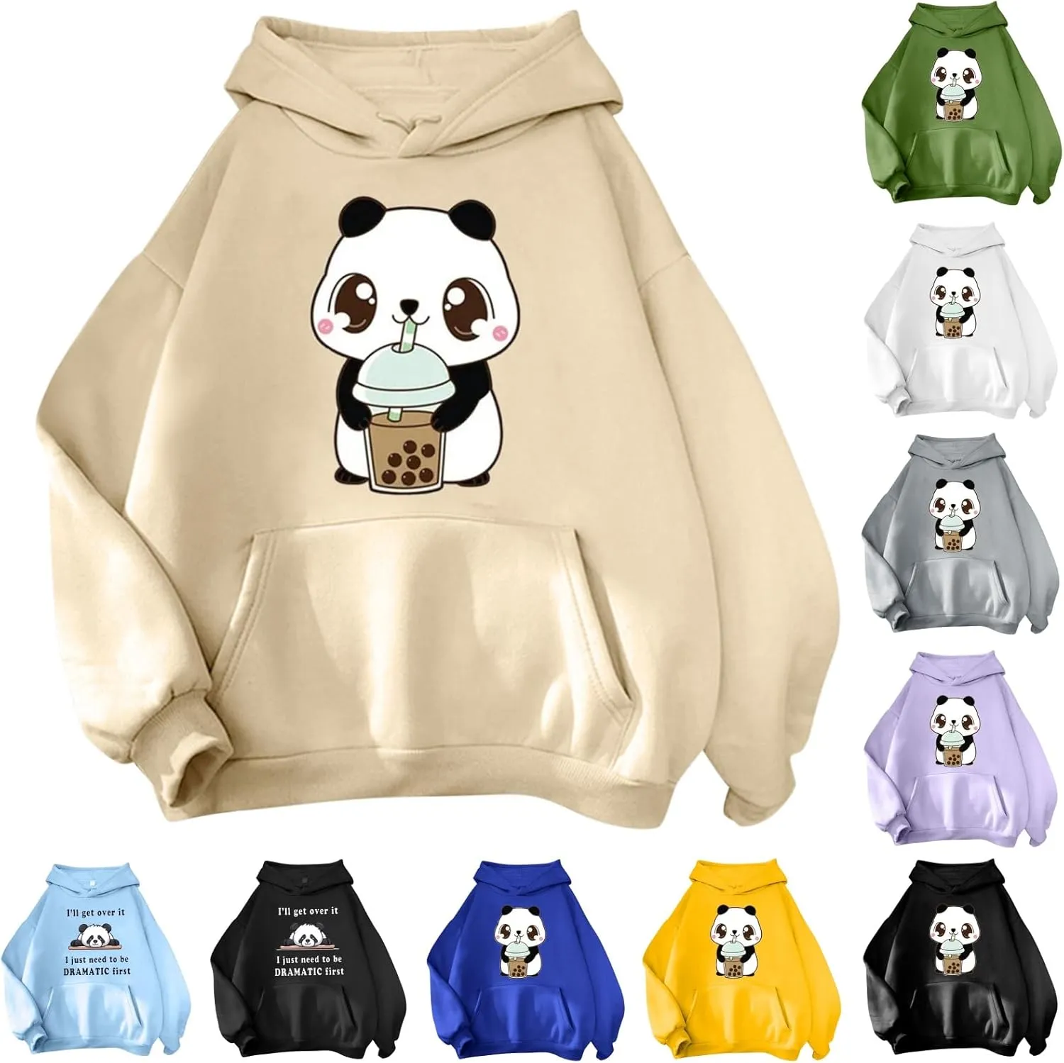 Womens Cute Graphic Hoodies 2024 Fall Outfits Oversized Hoodies for Teen Girls Trendy Long Sleeve Preppy Sweatshirts