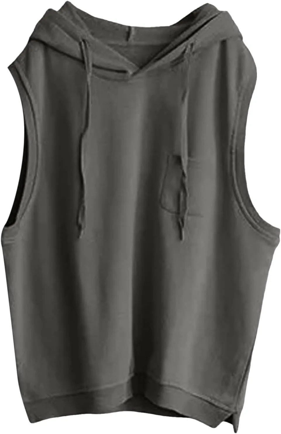 Women'S Fashion Solid Hoodies Sweatshirts Sleeveless Drawstring Hoodies Oversized Fall Tops Nylon Hoodie Women