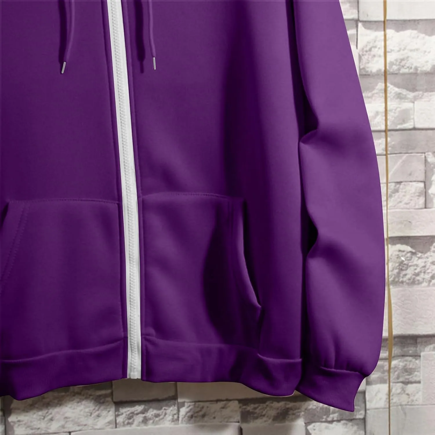 Women's Full Zip Up Hoodie Fall Jacket Oversized Casual Drawstring Collar Hooded Sweatshirts with Pockets Winter