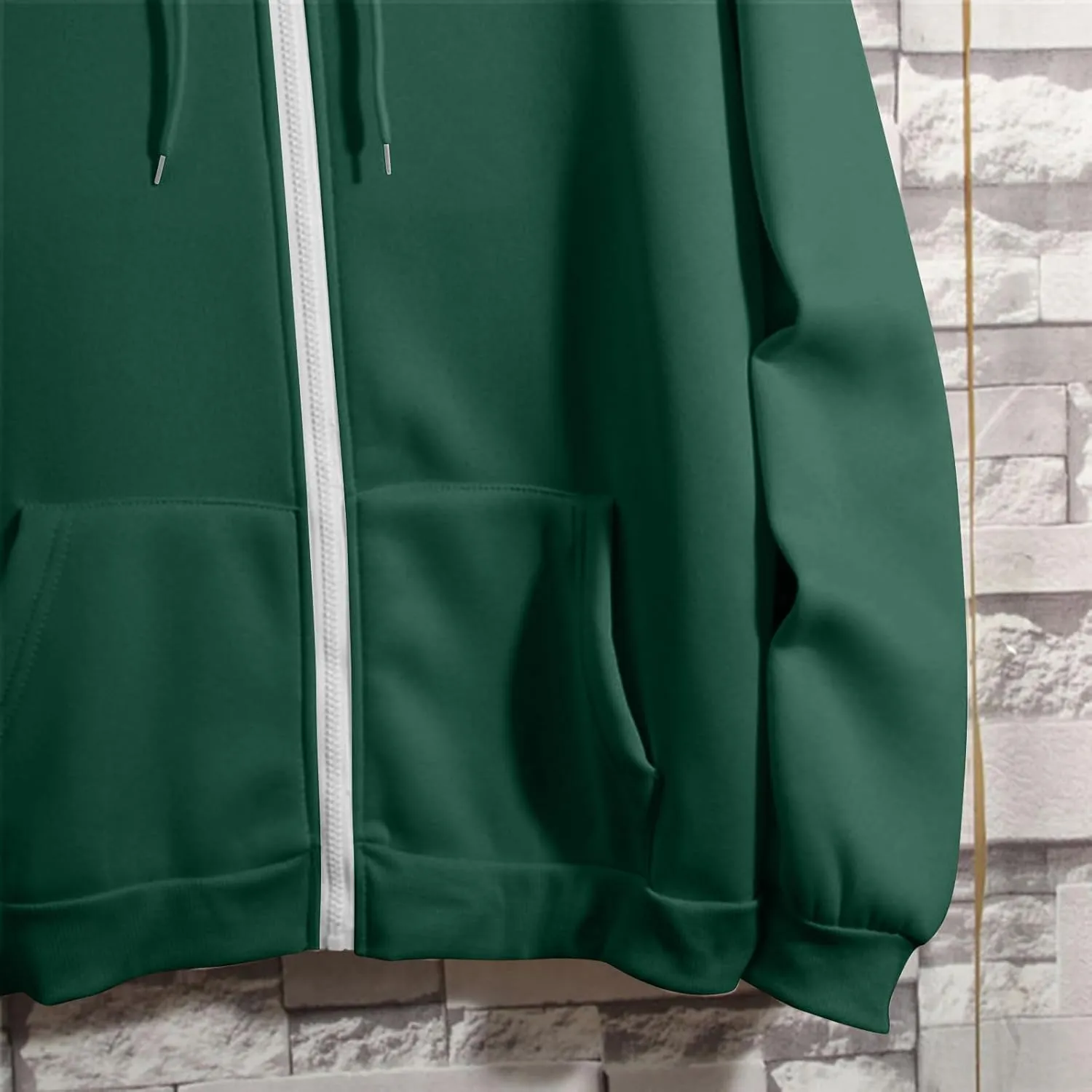 Women's Full Zip Up Hoodie Fall Jacket Oversized Casual Drawstring Collar Hooded Sweatshirts with Pockets Winter