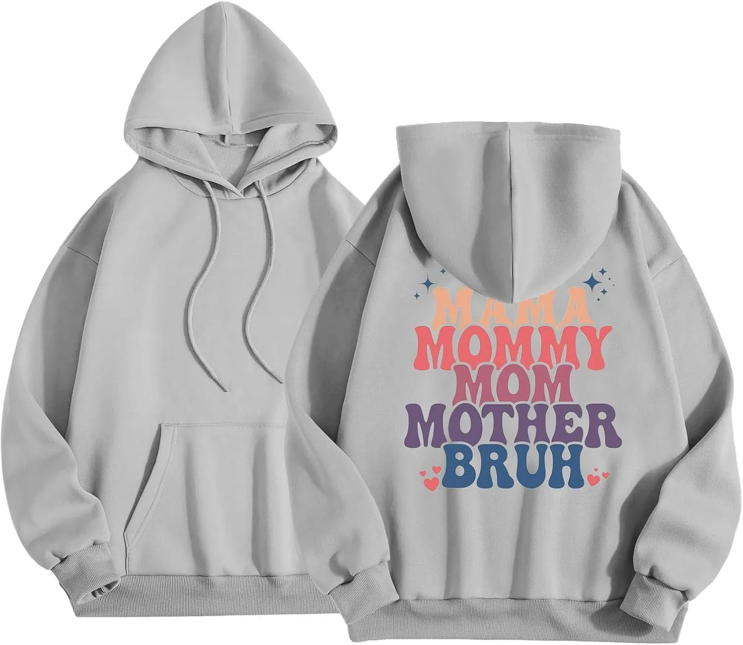 Womens Hoodies Letter Print Oversized Sweatshirt Long Sleeve Tops Pullover Fall Outfits with Pocket