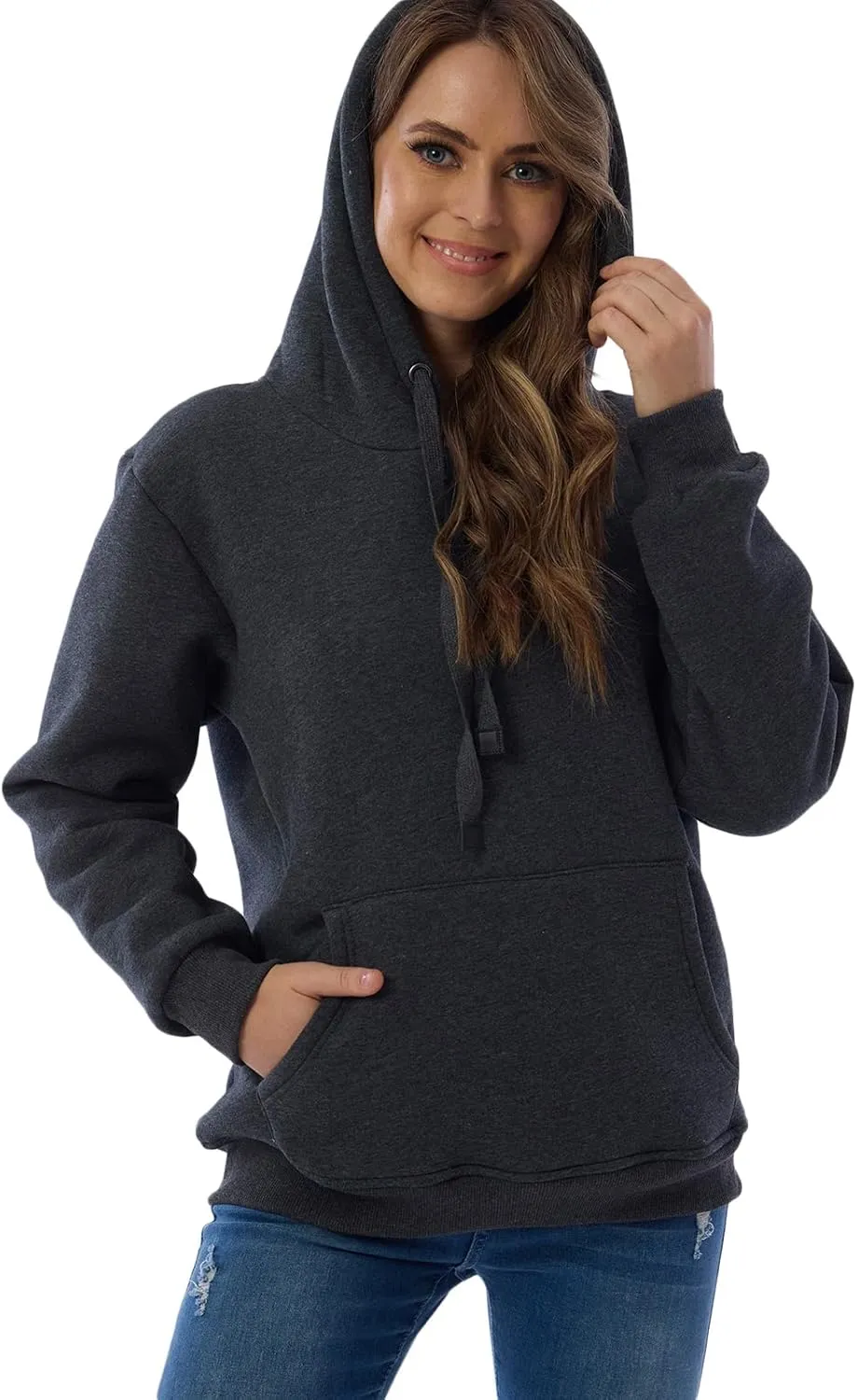Women's Long Sleeve Fleece Lined Sweatshirt Casual Winter Warm Sherpa Hoodie Pullover