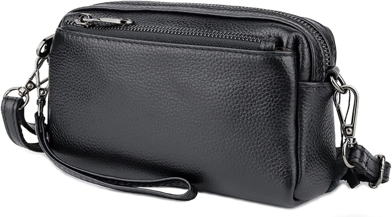 Women's Money Cell Phone Multi-Pocket Design Genuine Fashion Women's Crossbody Bag
