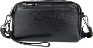 Women's Money Cell Phone Multi-Pocket Design Genuine Fashion Women's Crossbody Bag