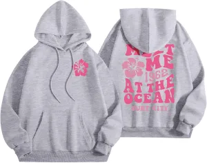 Women's Oversize Y2K Hoodies Teen Girls Cute Graphic Preppy Sweatshirts Trendy Long Sleeve Fall Hooded Sportswear