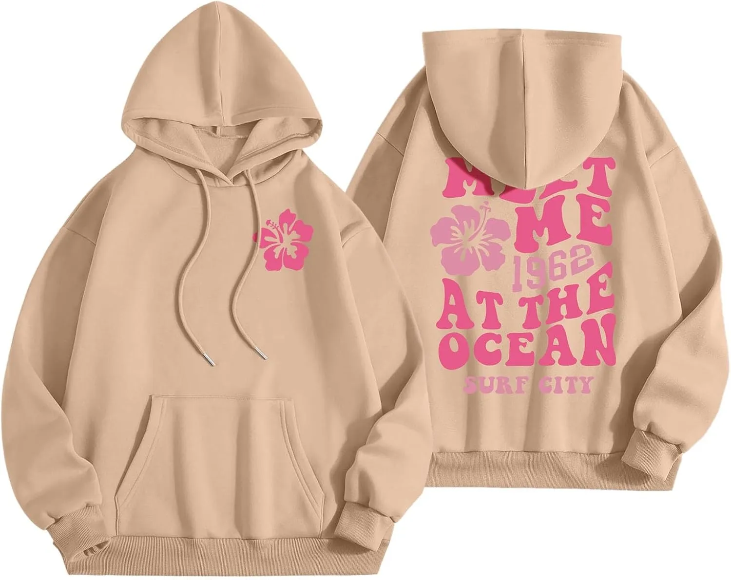 Women's Oversize Y2K Hoodies Teen Girls Cute Graphic Preppy Sweatshirts Trendy Long Sleeve Fall Hooded Sportswear