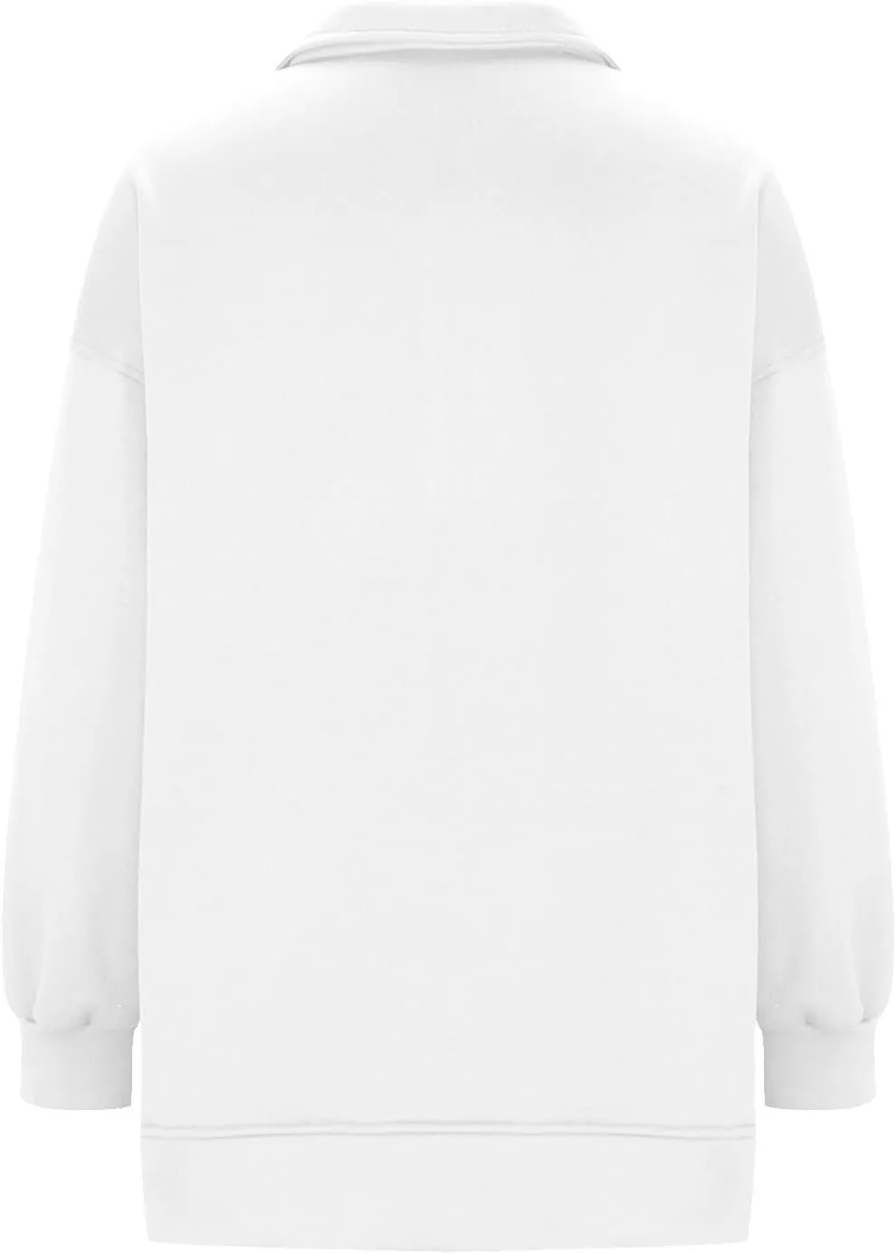 Women's Oversized Quarter Zip Sweatshirts Casual Sports Half-zip Long Sleeve Pullover Tops Solid Color Sweatshirt