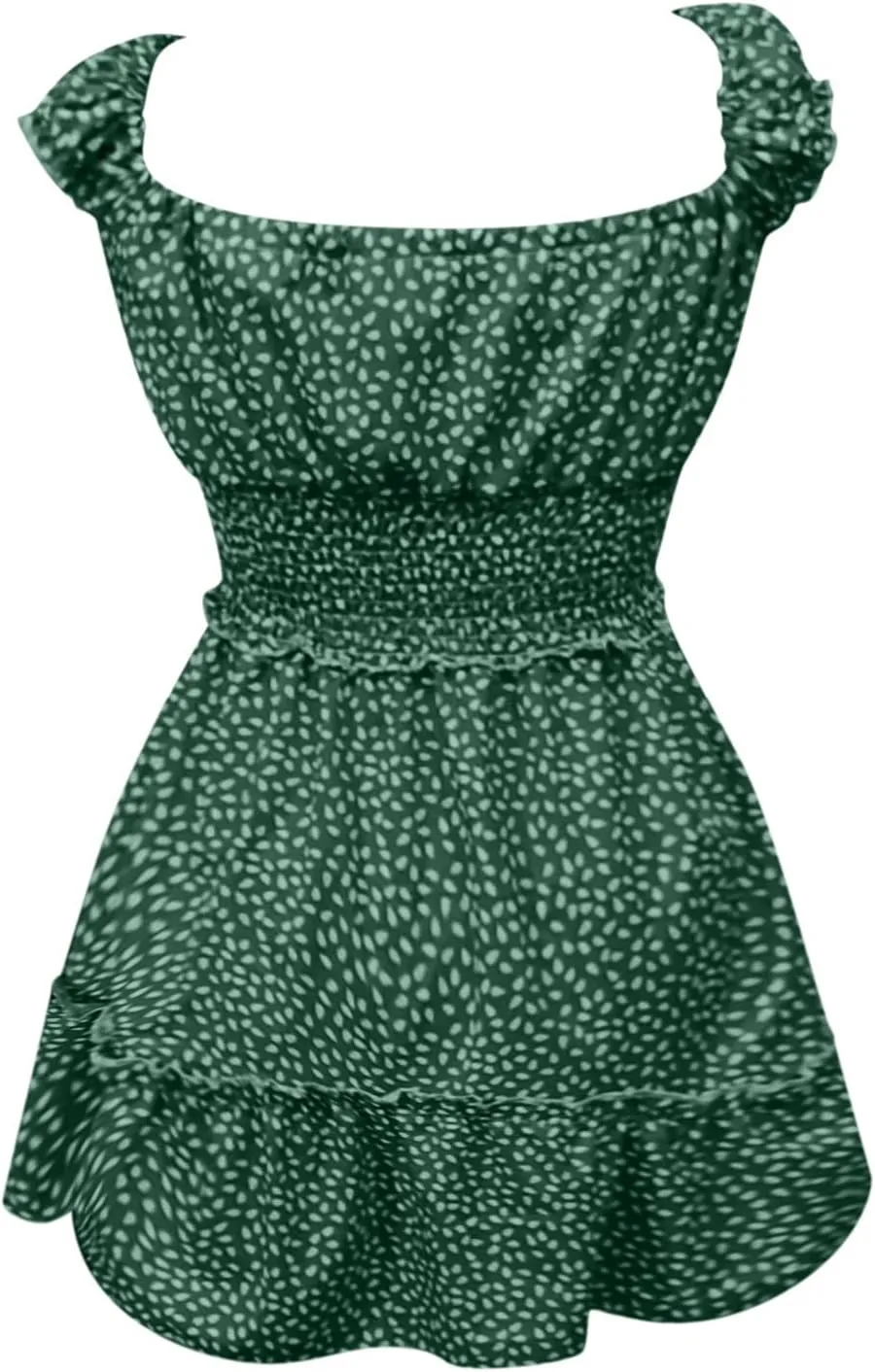 Women's Summer Dress Plus Size Ruffle Floral Bodycon Dress Casual Short Sleeve Sundresses Sexy Party Mini Dress