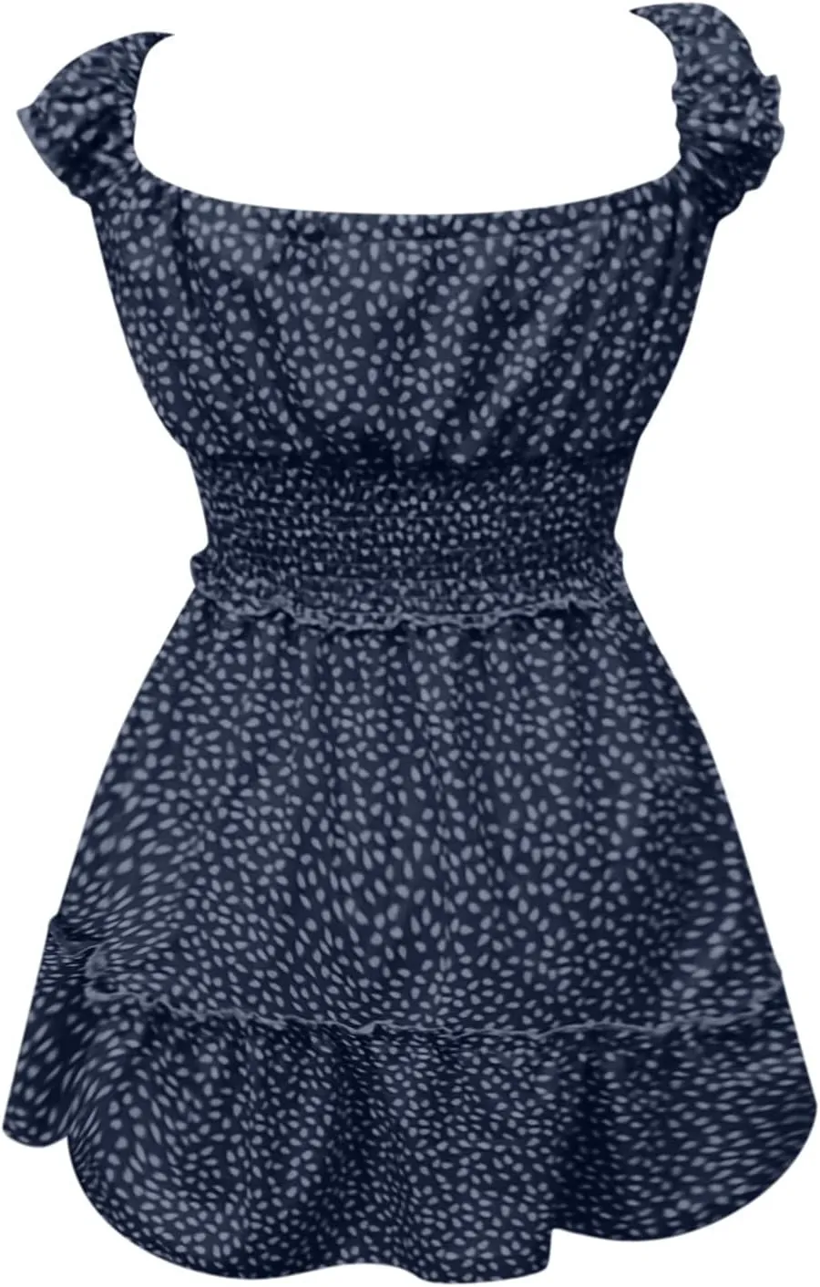 Women's Summer Dress Plus Size Ruffle Floral Bodycon Dress Casual Short Sleeve Sundresses Sexy Party Mini Dress