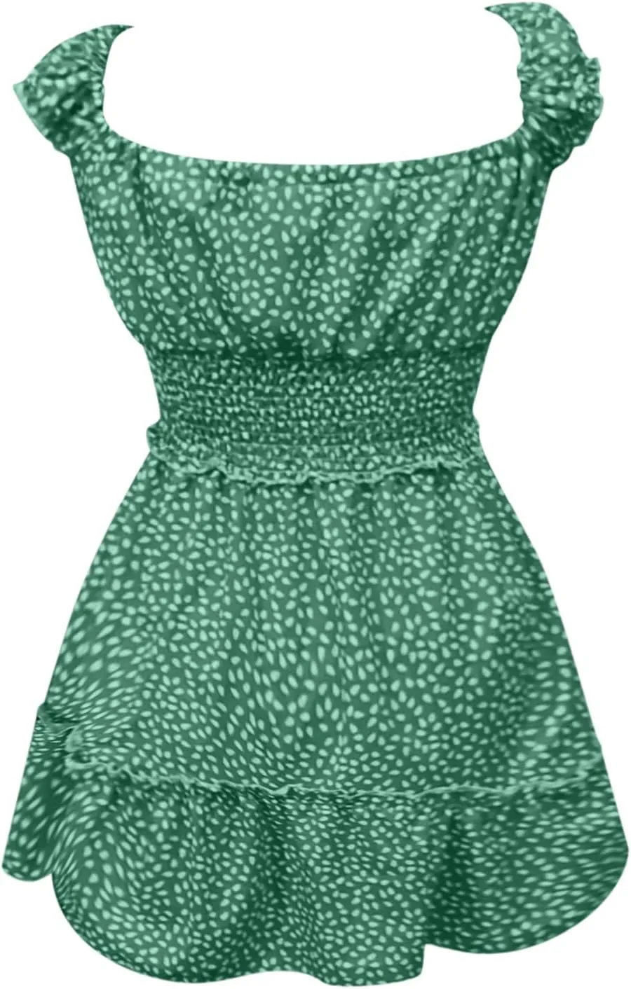 Women's Summer Dress Plus Size Ruffle Floral Bodycon Dress Casual Short Sleeve Sundresses Sexy Party Mini Dress