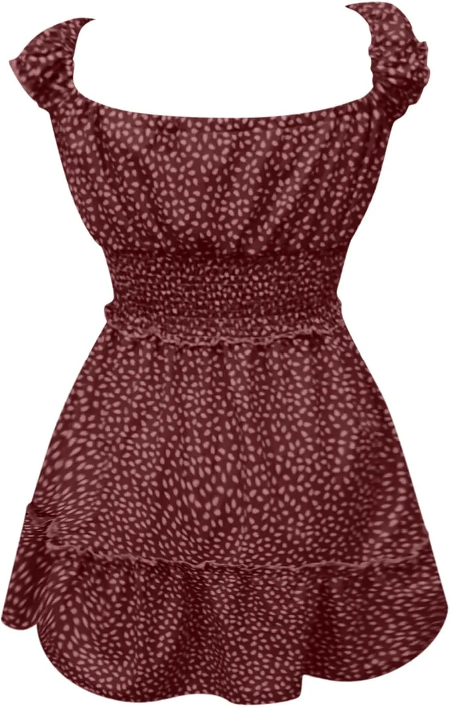 Women's Summer Dress Plus Size Ruffle Floral Bodycon Dress Casual Short Sleeve Sundresses Sexy Party Mini Dress