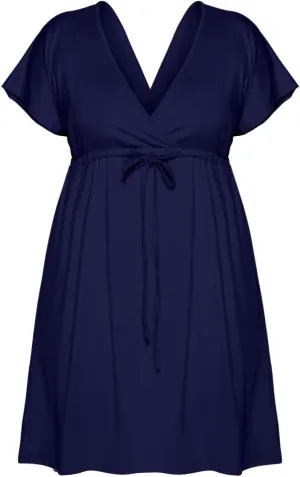 Womens Summer Dresses Short Sleeve Kimono Style Deep V Neck Casual Summer Dress M 4XL Plus Size