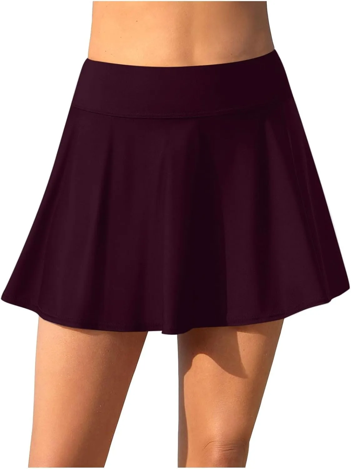 Women's Swim Skirt Belly Tightening Swimsuit Skirt High Waisted Swimsuit Bottom Mens Short Swim Trunks 5