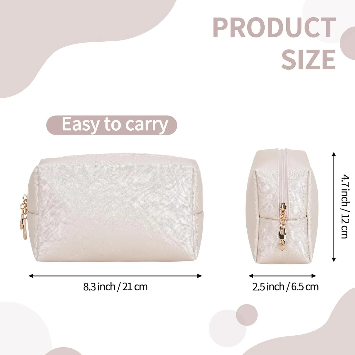 Women's travel cosmetic bag, waterproof toiletry bag, cute makeup storage bag, nylon zipper pouch wallet, cosmetic storage pouch for daily use, portable storage pouch for travel use