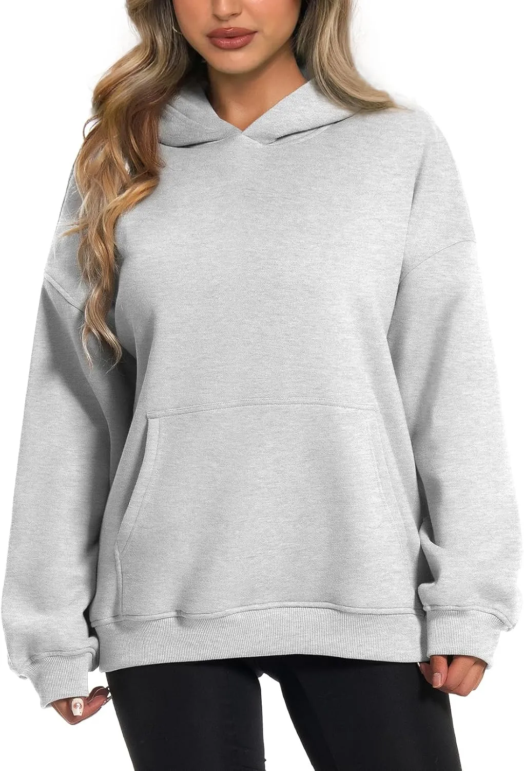 Womens Trendy Hoodies Y2k - Cute Oversized Sweatshirts Long Sleeve Warm Fleece Lined Pullover Clothes with Pockets