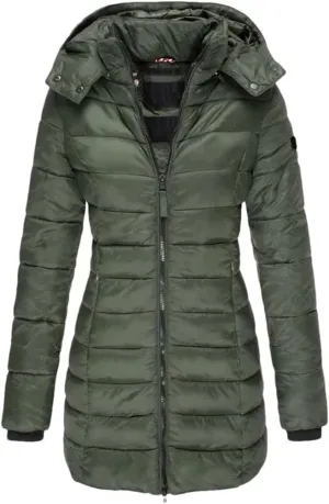 Women's Winter Cotton Coat Medium-Length Office Lady Padded Jacket Warm Down Coat