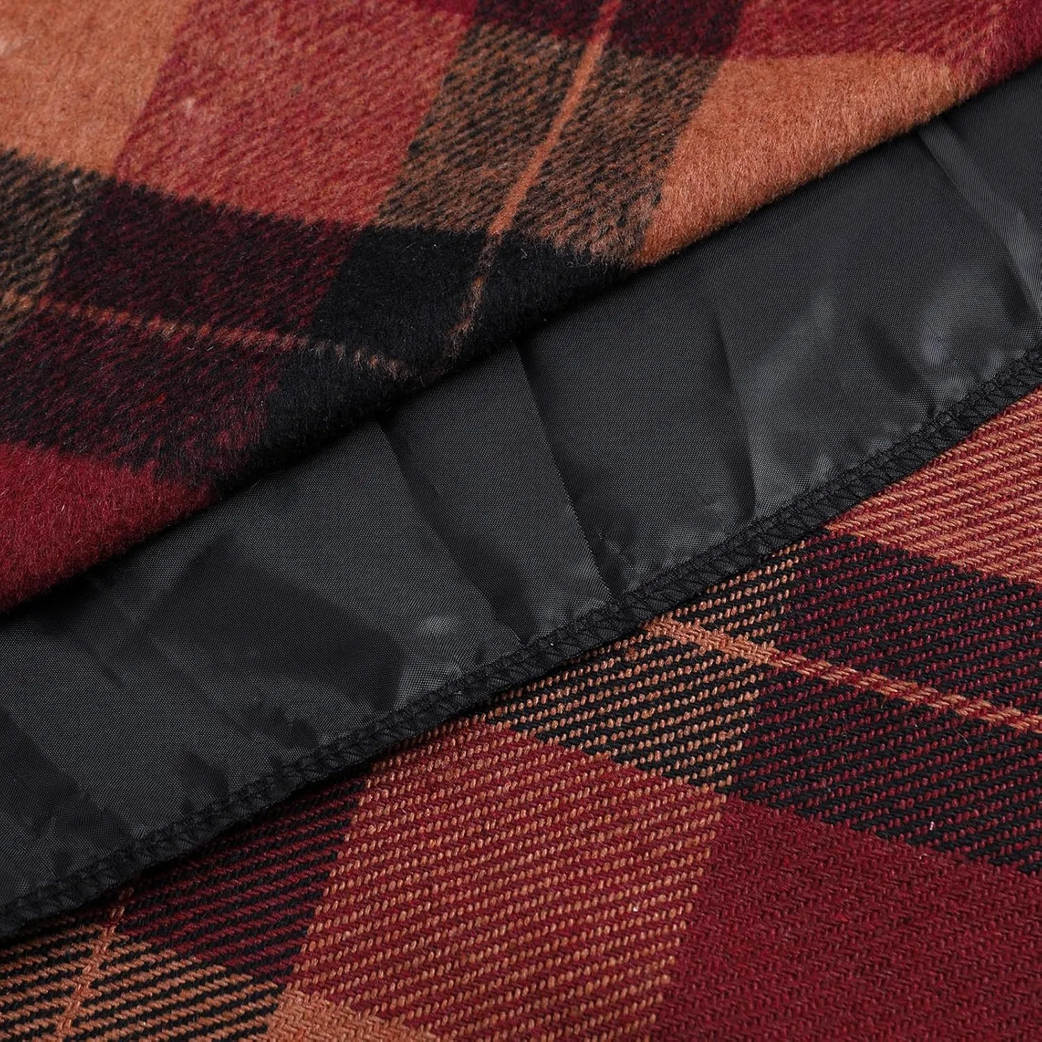 Women's Winter Plaid Maxi Skirt Elegant High Waist Warm Wool Long Pleated Skirt S-3XL