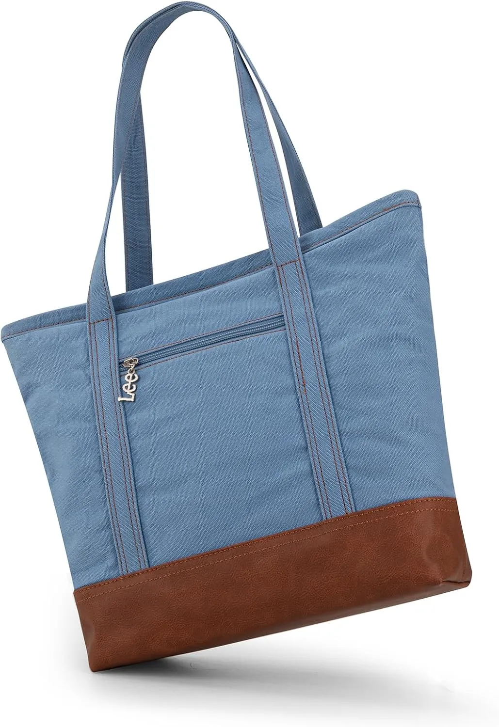 x Lee Tote Bag for Women Denim Canvas Top Handle Shoulder Purse Handbags with Multi-Pocket for Work, Travel & Everyday Use