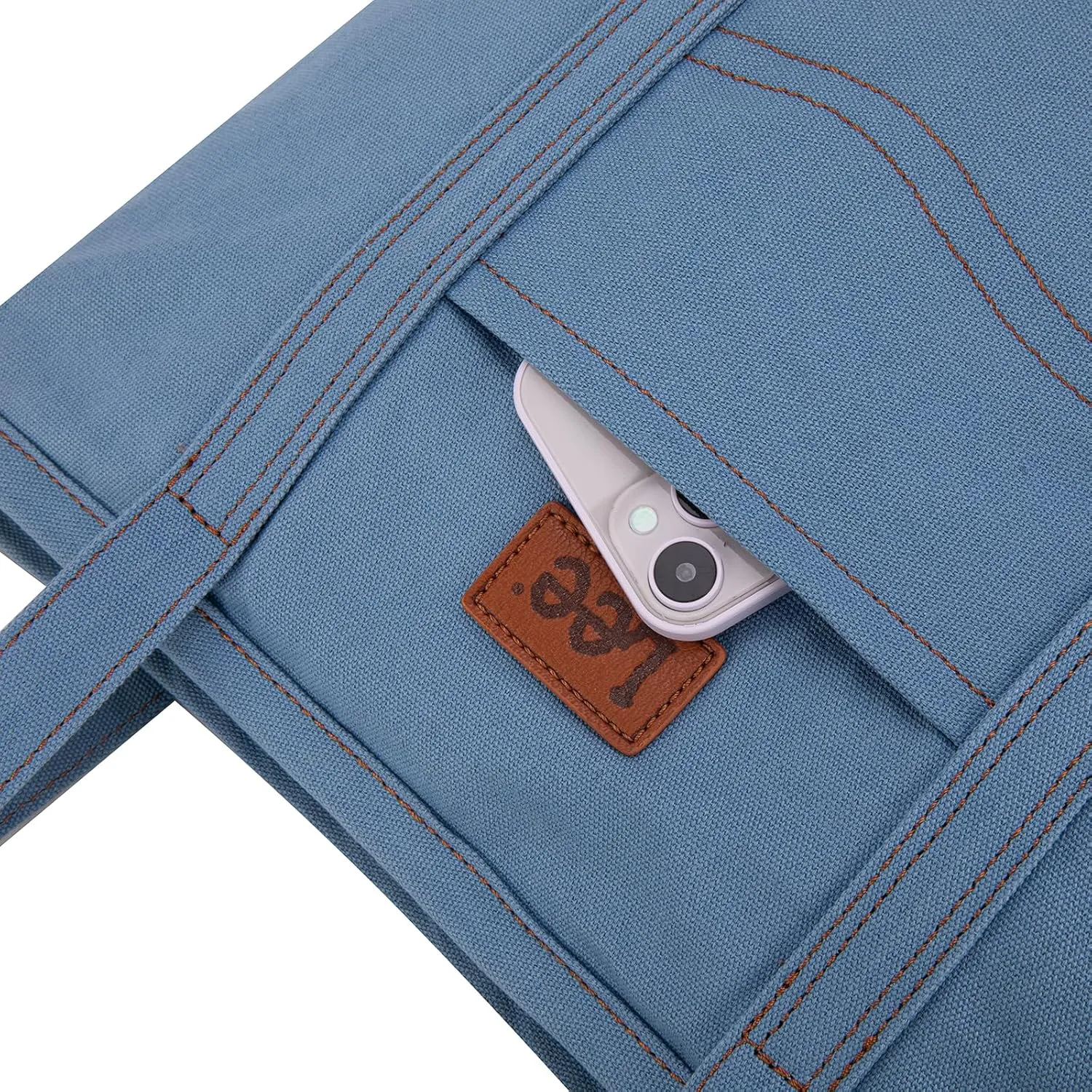 x Lee Tote Bag for Women Denim Canvas Top Handle Shoulder Purse Handbags with Multi-Pocket for Work, Travel & Everyday Use