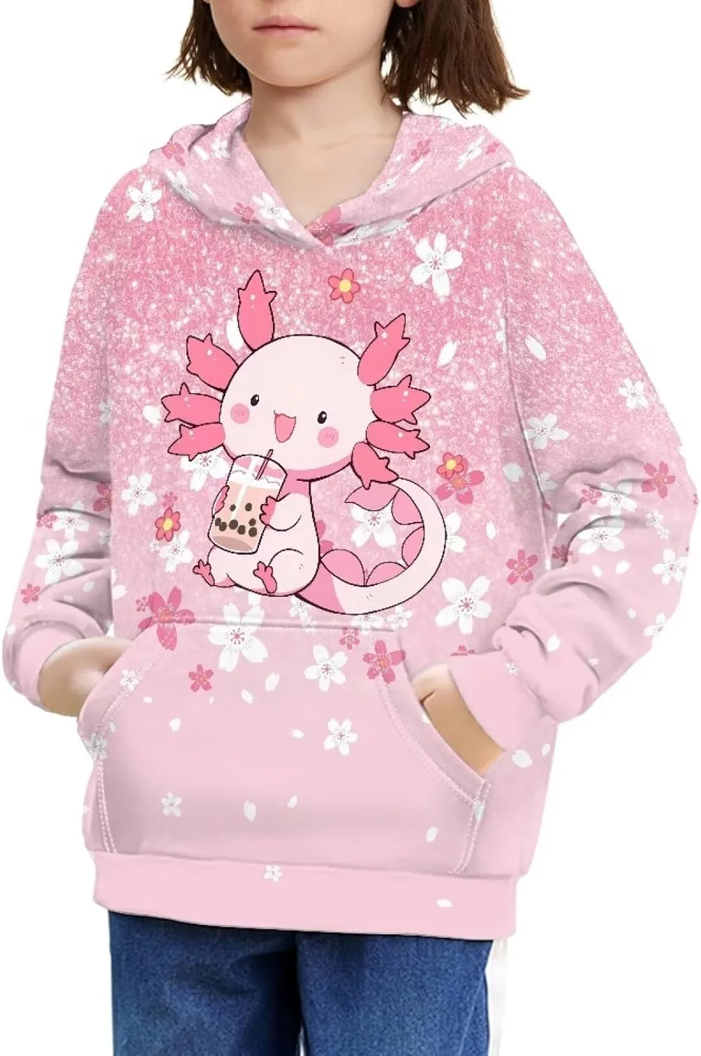 Xhuibop Kids Hoodies for Boys Girls Hoodie Sweatshirts with Drawstring Pullover Hooded 6-16 Size