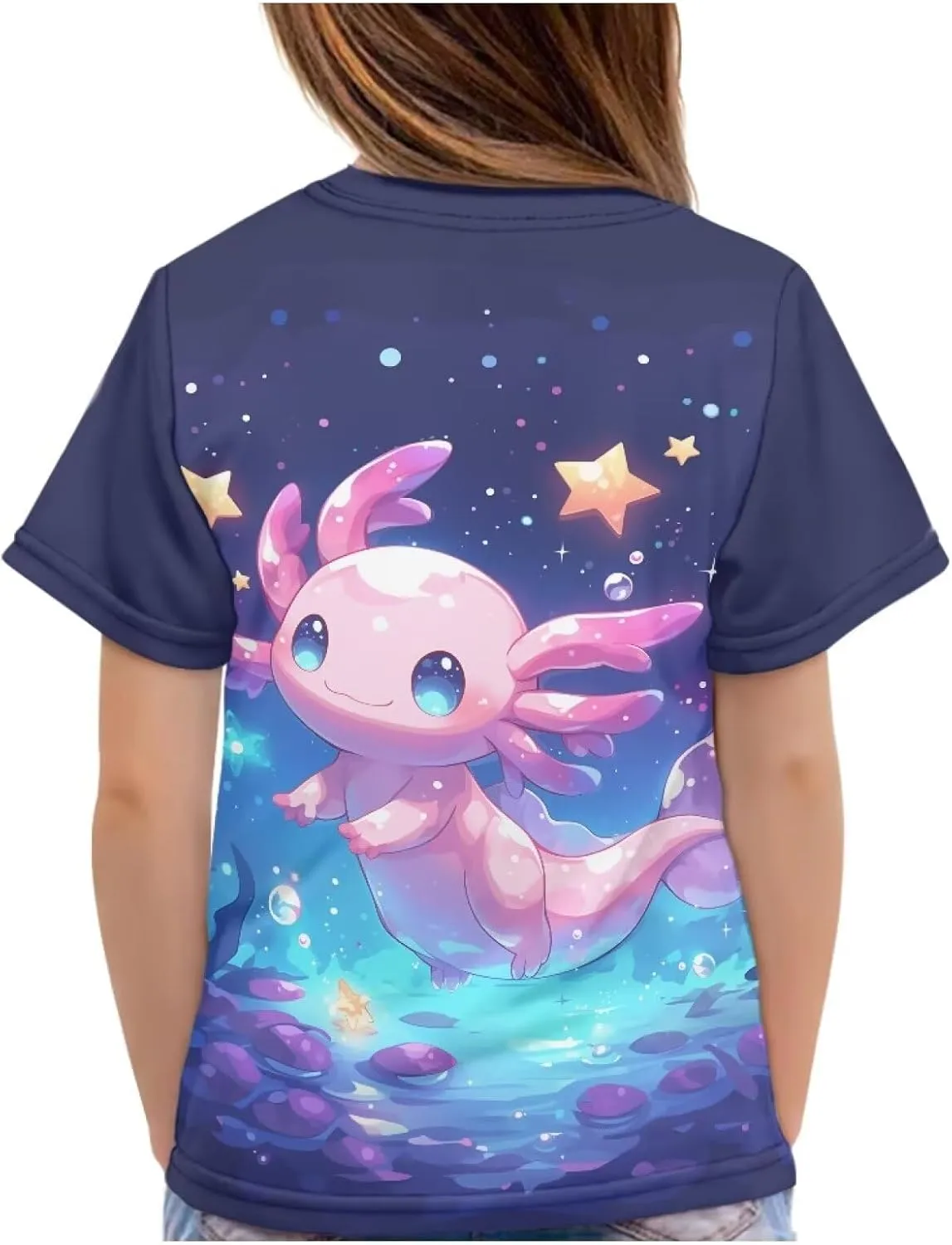 Xhuibop Kids Tshirts Girls Boys 3-16 Years Summer Clothes for Teens Loose Fitting Tops