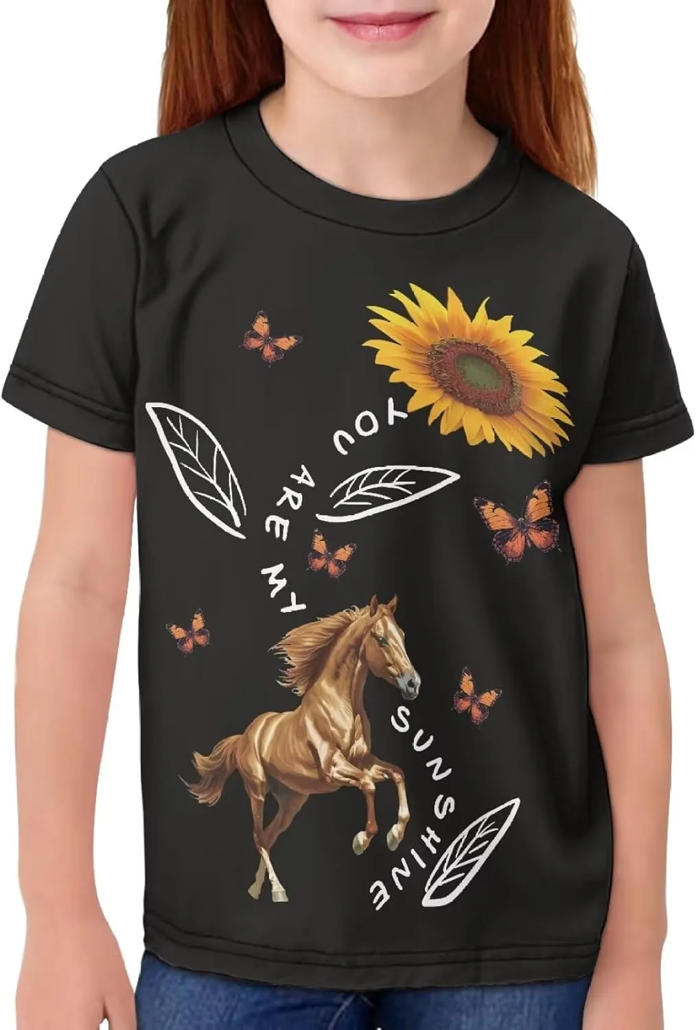 Xhuibop Kids Tshirts Girls Boys 3-16 Years Summer Clothes for Teens Loose Fitting Tops