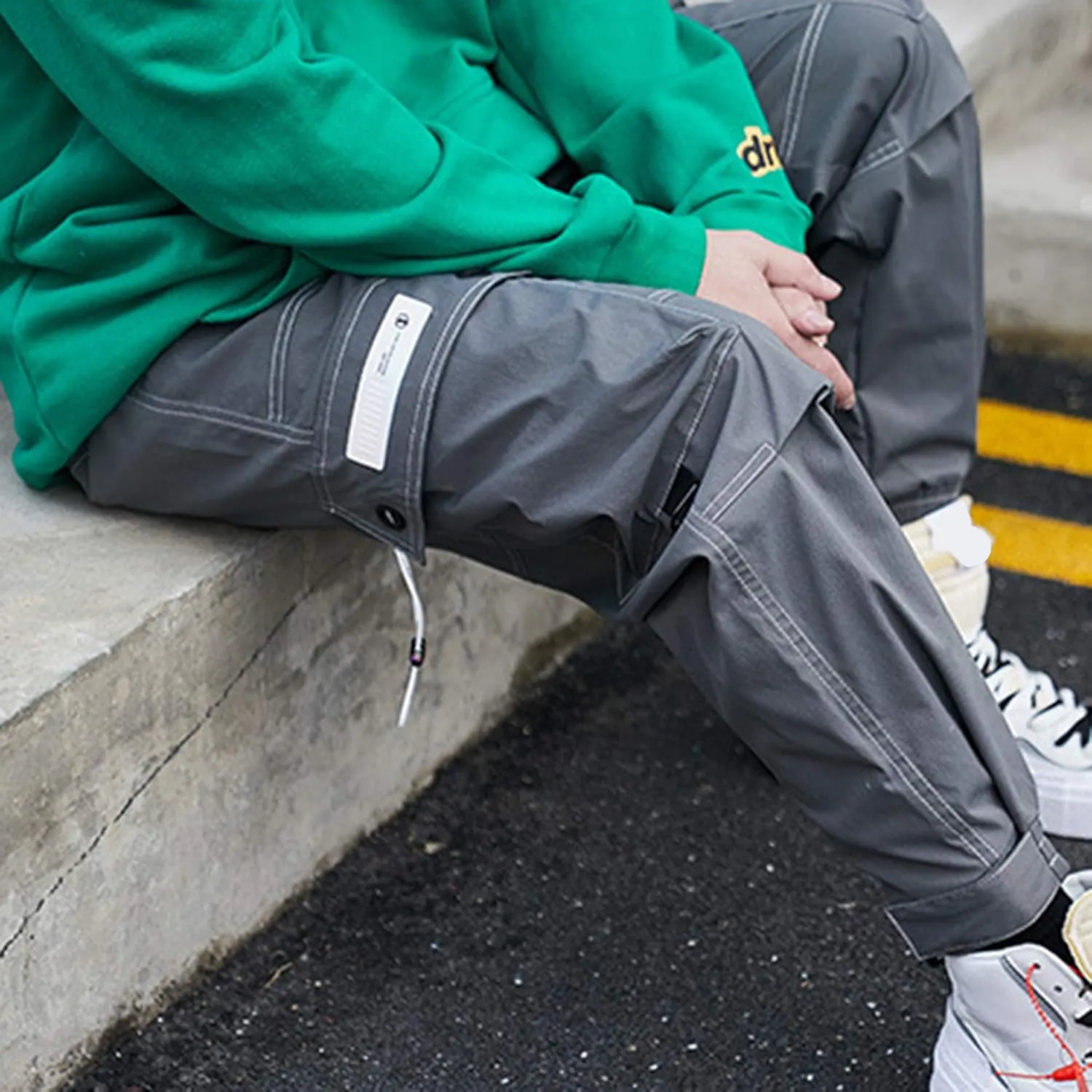 XYXIONGMAO Streetwear Harem Pants for Men Hip Hop Techwear Pants Loose Overalls Casual Function Multi-Pocket Trousers