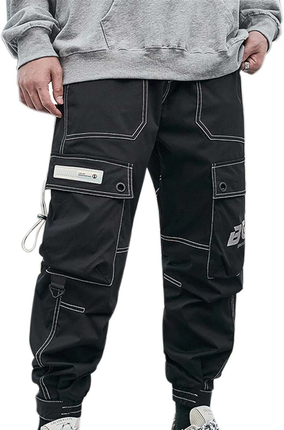 XYXIONGMAO Streetwear Harem Pants for Men Hip Hop Techwear Pants Loose Overalls Casual Function Multi-Pocket Trousers