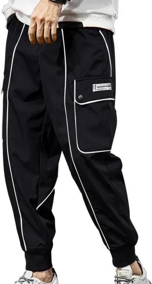 XYXIONGMAO Streetwear Hip Hop Cargo Joggers Pants for Men Casual Pants Loose Multi-Pocket Outdoor Sports Harem Overalls