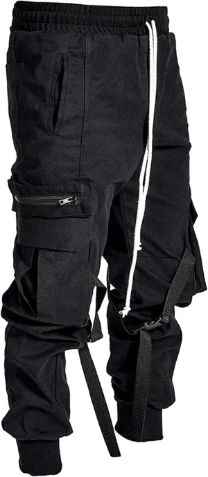 XYXIONGMAO Streetwear Techwear Hip Hop Harem Pants for Men Sports Casual Loose Overalls Multi-Pocket Hip-hop Trousers