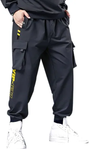 XYXIONGMAO Techwear Cargo Harem Joggers Streetwear Hip Hop Pants for Men Multi-Pocket Overalls Casual Loose Sports Trousers