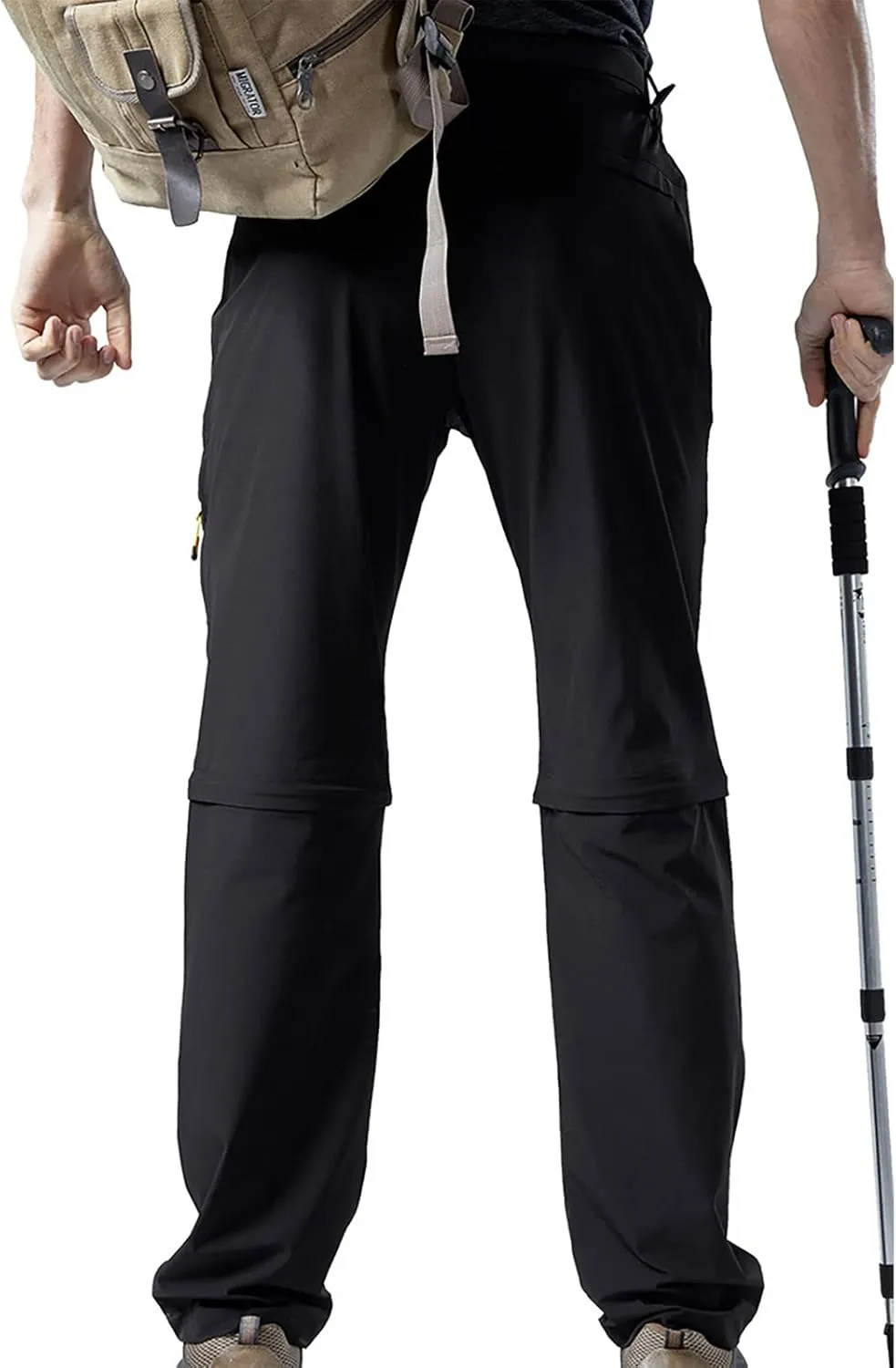 Ymosrh Khaki Jeans for Men are Thickened with Velvet, Outdoor Mountaineering, Multi Pocket Long Pants Mens Stretch