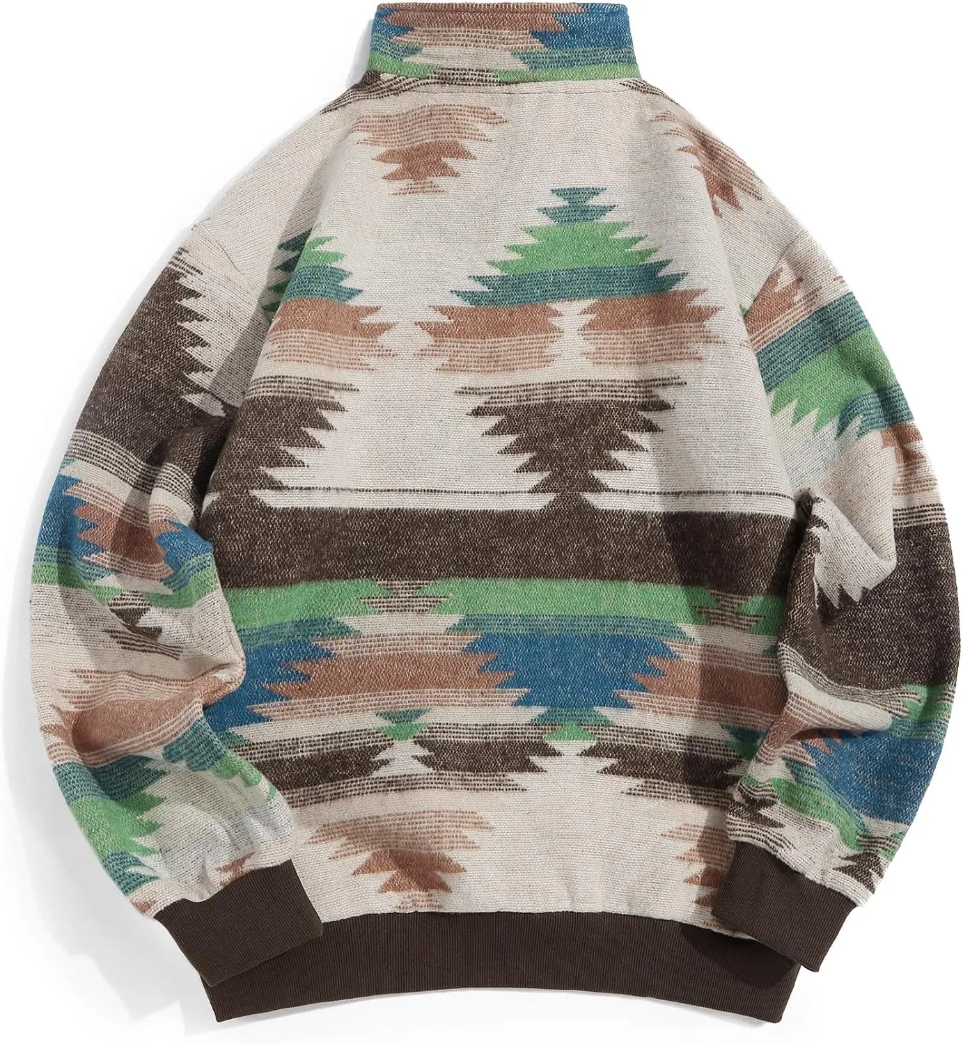 ZAFUL Mens Graphic Fleece Sweatshirts Quarter Zip Pullover Sweatshirt Letter Embroidered Oversized Vintage Hoodie Top