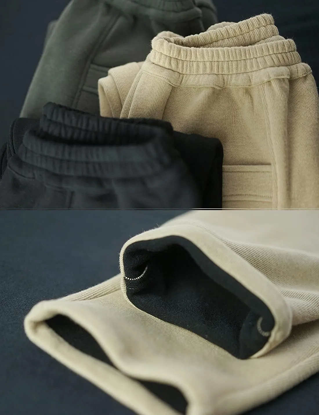 ZGZZ7 Women's Warm Fleece-Lining Harem Pants Baggy Loose fit Cotton Joggers